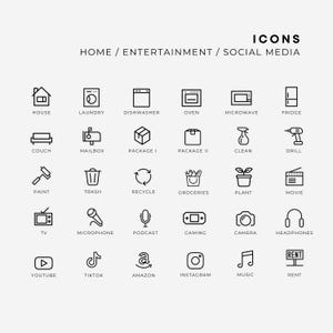 Icon Stickers | 182 Icons Available | Matte Transparent Stickers | Mini ...