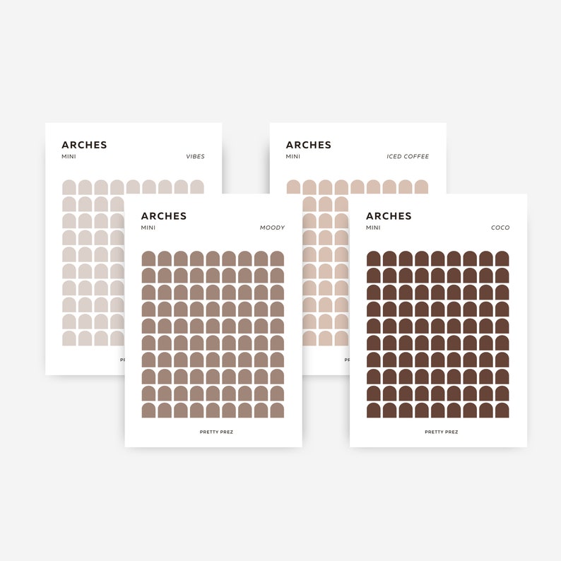 MINI Arch Stickers | Transparent | Minimal Sticker Sheets | Functional ...