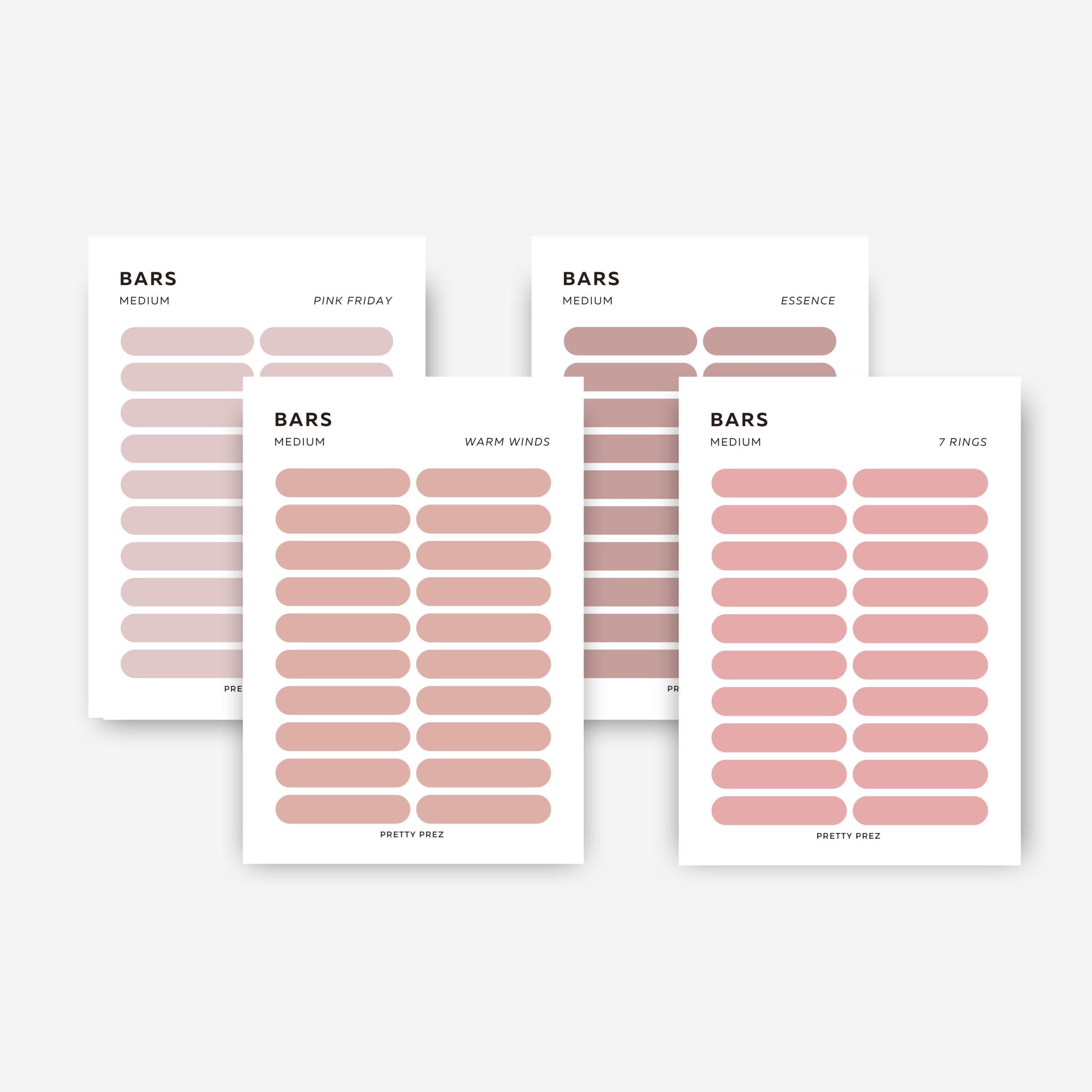 MEDIUM Bar Stickers | Transparent | Minimal Sticker Sheets | Functional ...