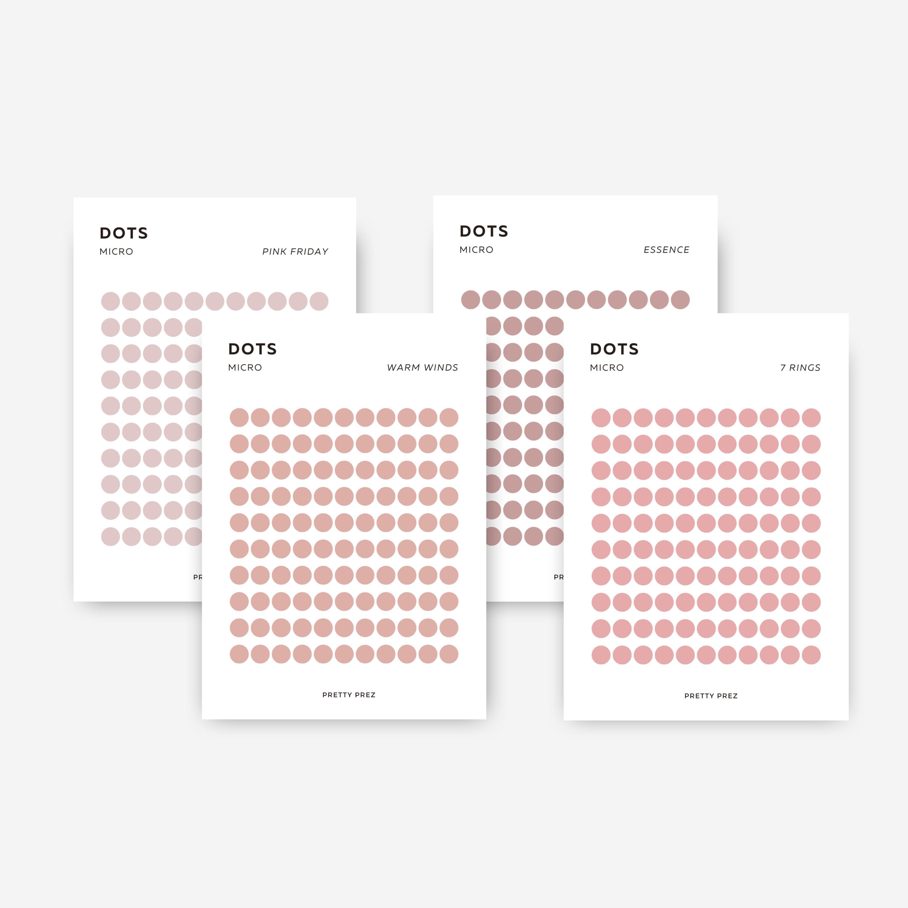 MICRO Dot Stickers | Transparent | Minimal Sticker Sheets | Functional ...