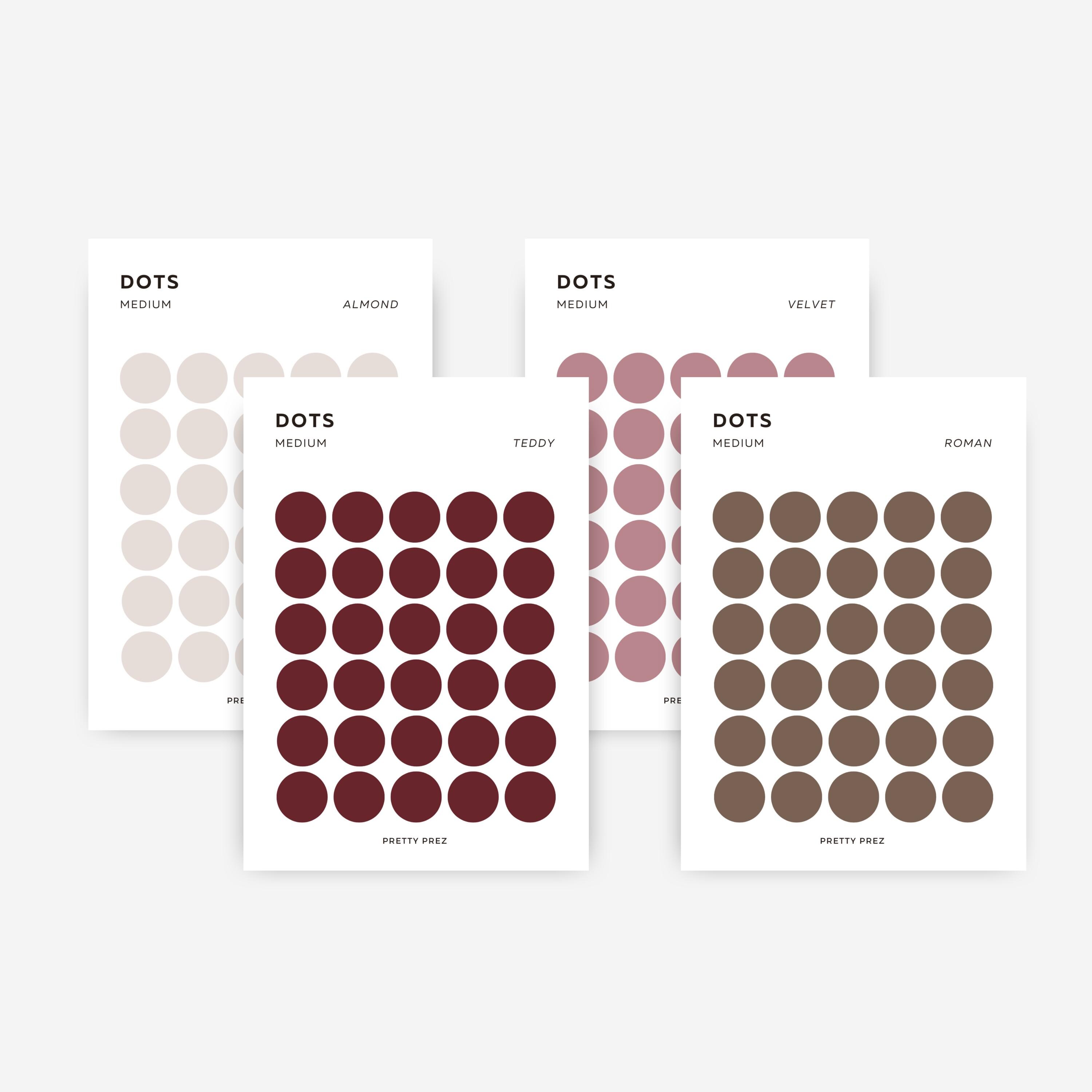 MEDIUM Dot Stickers | Transparent | Minimal Sticker Sheets | Functional ...