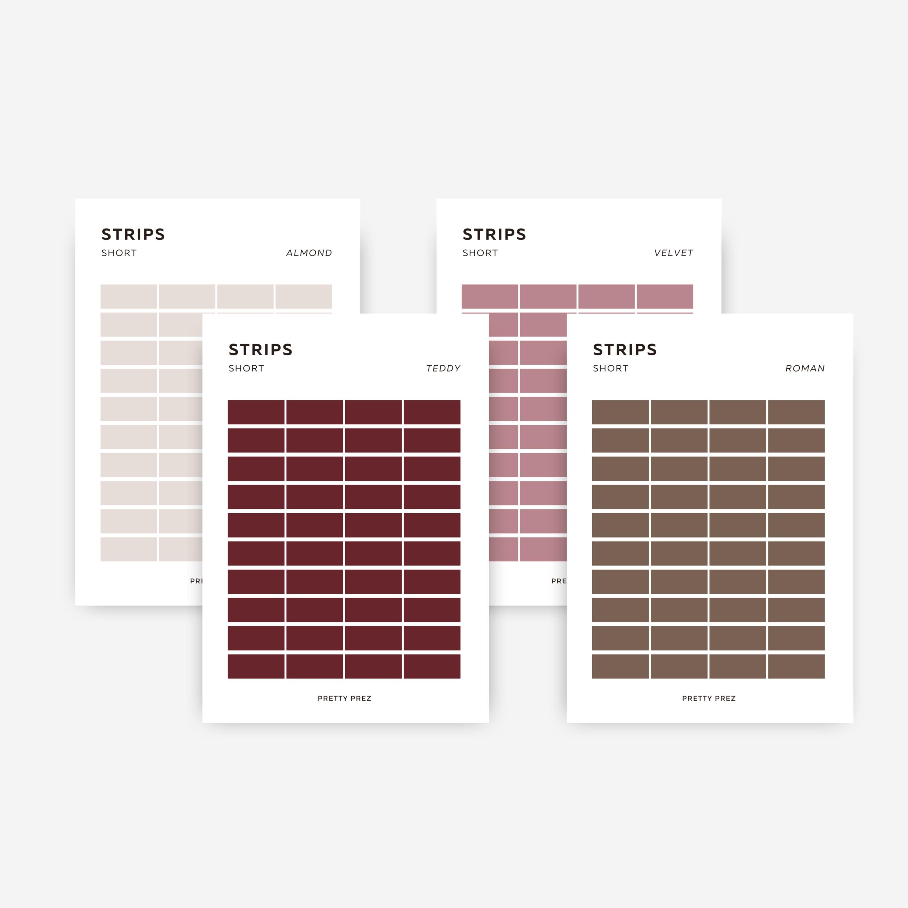 SHORT Strip Stickers | Transparent | Minimal Sticker Sheets ...