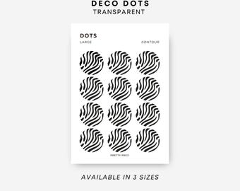 Deco Dot Stickers | Contour | Mini, Medium, Large | Minimal Sticker Sheets | Functional Planner Stickers | Minimal Planner Stickers