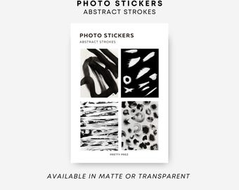 Abstract Strokes Photo Stickers | Journaling Stickers | Deco Stickers