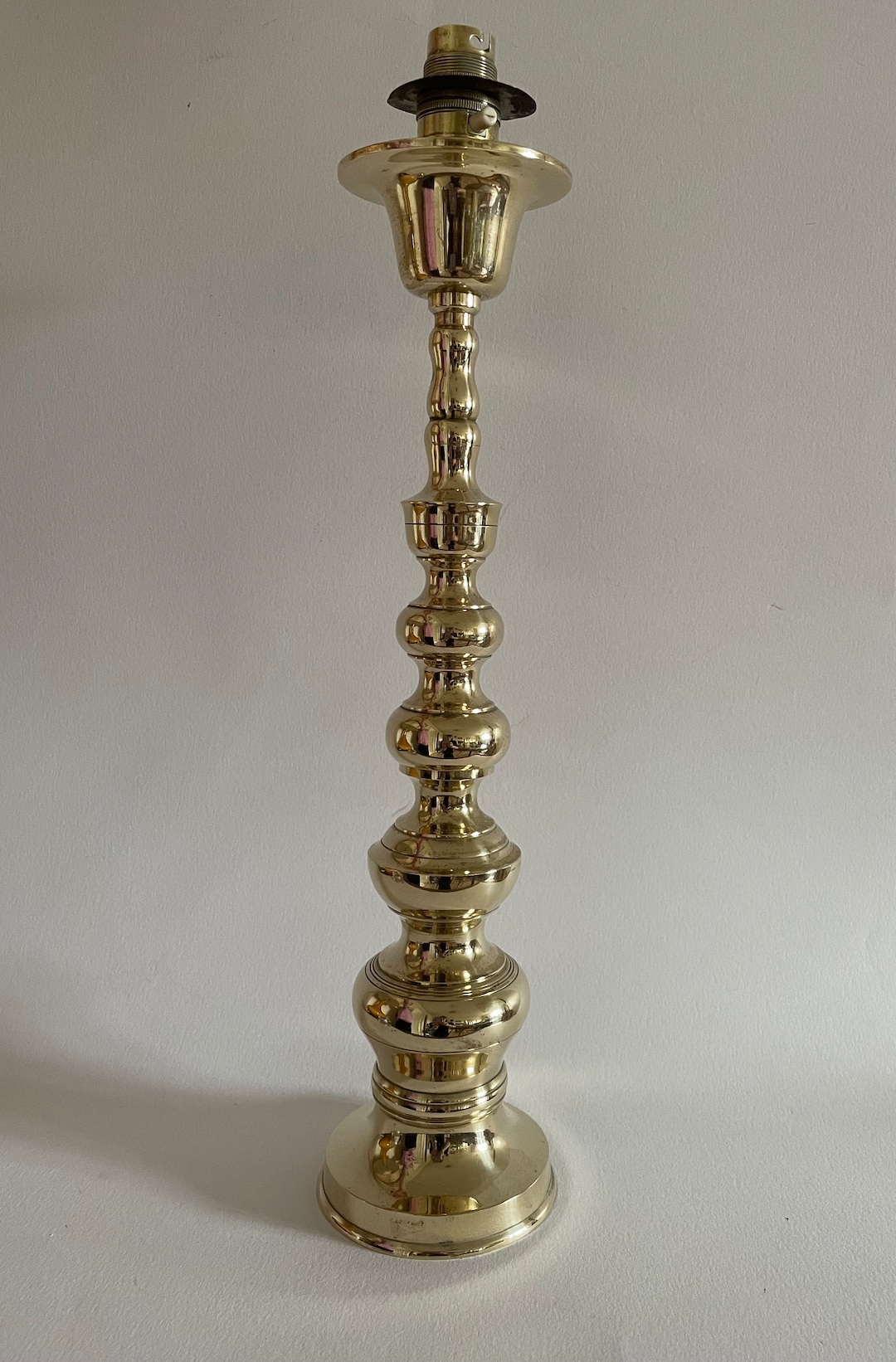 Vintage Tall Brass Lamp Base - Etsy