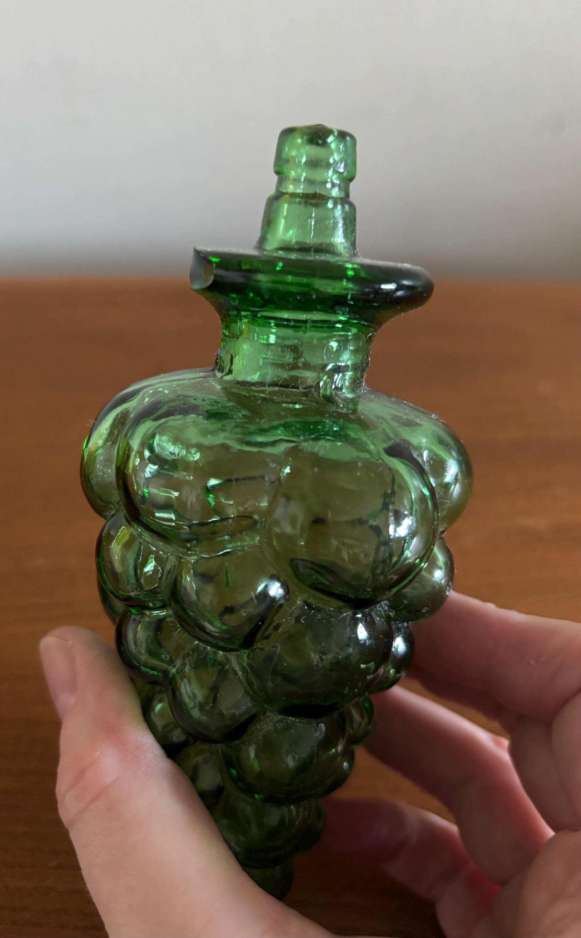 ヴィンテージアンバーガラスボトル エンポリ ジーニーボトル