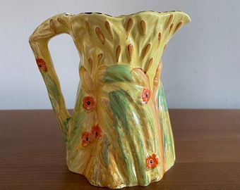 Vintage Burgess and Leigh Hand Painted Art Deco Harvest and Rabbit Jug ...