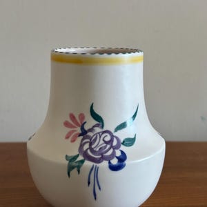 Vintage korte vaas Poole aardewerk Traditional Ware