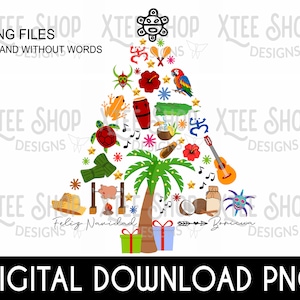 Fichier PNG sapin de Noël, Navidad puertorriqueña PNG, boricua PNG, Feliz navidad boricua design, impression de conception arbol de navidad puertoriqueño