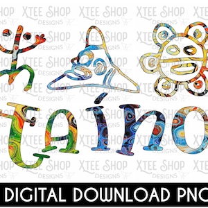 Archivo digital PNG de símbolos taínos: Boricua Design