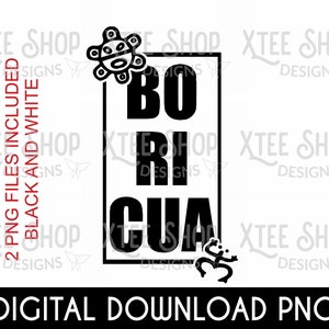 Archivo digital PNG boricua para imprimir y cortar, coquí boricua y sol taíno en un hermoso diseño, archivo digital PNG de Puerto Rico