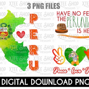 Peru digitale png-bestandsbundel, Peruaanse downloadontwerpen, Peru kaart en vlagpictogram png, Peru vlag png, htv-afdruk, png voor sublimatieafdrukken