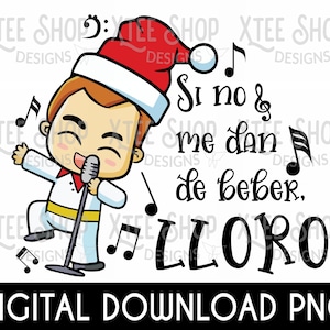 Portoryko Boże Narodzenie plik cyfrowy PNG, Navidad puertorriqueña PNG, si no me dan de beber lloro, słynna piosenka boricua png projekt do druku