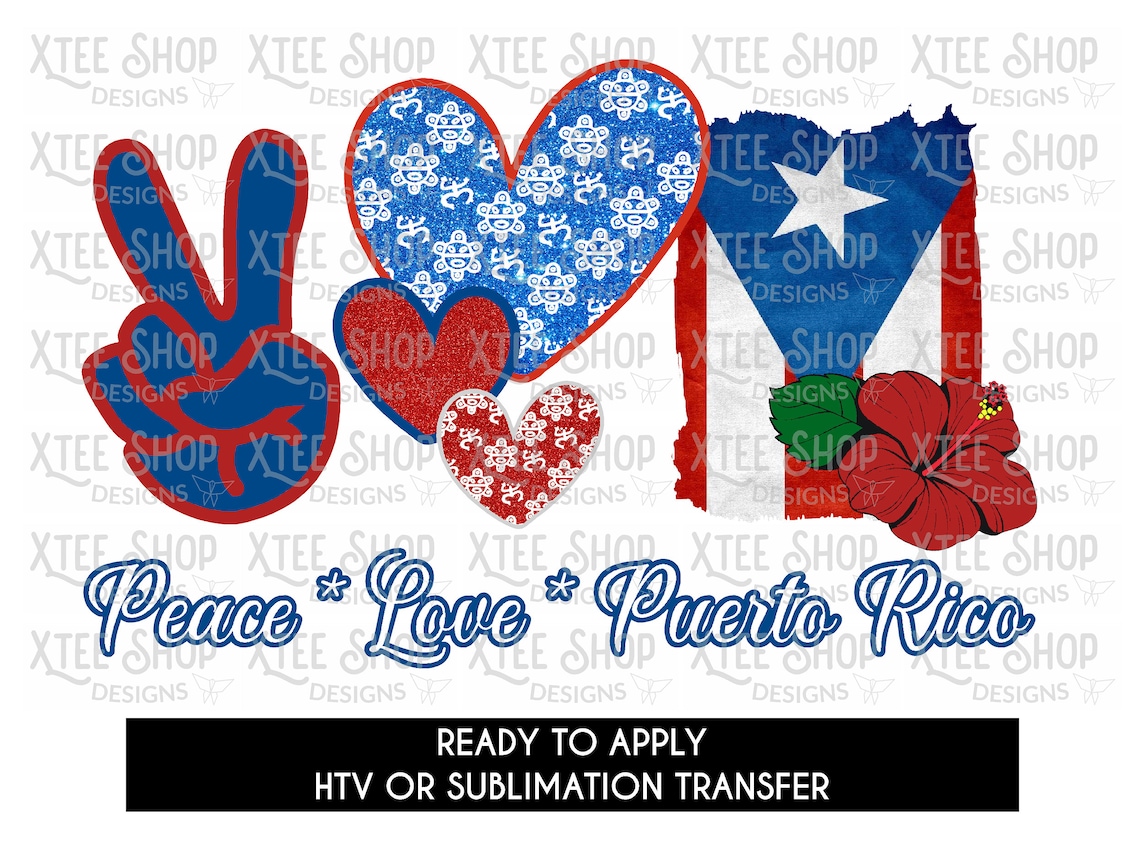 Peace love puerto rico transfer puerto rico flag sublimation  etsy Peace love puerto rico transfer puerto rico flag sublimation  etsy