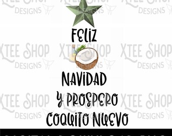 Christmas Coquito Drink Tree PNG File: Puerto Rican Navidad (Digital Download)