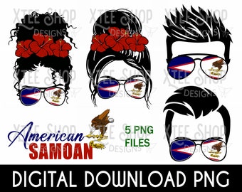 American Samoan PNG designs,messy bun girl PNG digital file, american samoan hibiscus flower girl file for printing, american samoan men png