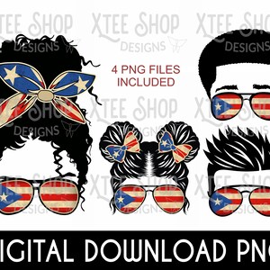 Boricua family vintage flag PNG digital file, Puerto Rico vintage flag PNG, boricua girl PNG for transfers, boricua boy png for printing