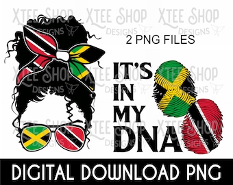Jamaica Trinidad & Tobago Flag PNG Bundle (Digital Download)