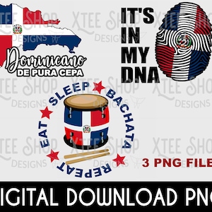 Diseños PNG de la bandera de República Dominicana: Sublimación e impresión (Descarga digital)