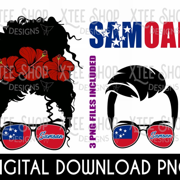 Samoan messy bun girl PNG digital files, samoan couple design PNG file, Polynesian design PNG, samoan hibiscus flower girl file for printing