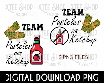 Pasteles con/sin Ketchup PNG: Puerto Rican Christmas (Digital Download)