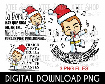 Puerto Rican Christmas Song PNG: La Bomba, Dame la Mano Paloma (Digital Download)