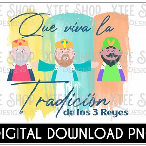 Three Kings PNG: Hispanic Culture Design (Digital Download) image 1