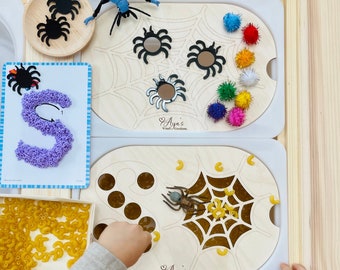 Flisat S is for Spider Board, Sensory Bin Insert, Trofast Insert, Trofast Table Insert, Flisat Table Insert, Flisat Spider Board