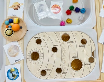 Flisat Solar System Board, Sensory Bin Insert, Trofast Insert, Trofast Table Insert, Flisat Table Insert, Flisat Planets Board