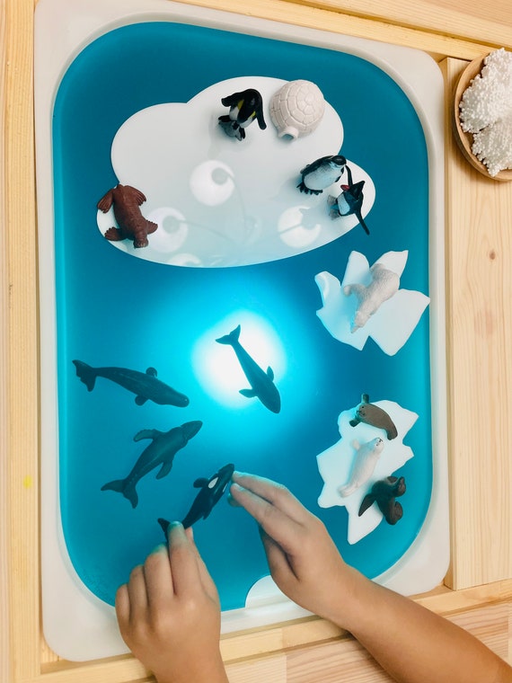 la-belle-vie Light Table for Kids | Light Table Manipulatives | Preschool  Light Table | Sand Painting Light Box | Light Table for Kids Sensory |  Glass