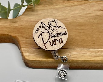 Adoración Pura Solapa with Card Holder, Pure Worship Badge Reel , JW Convention