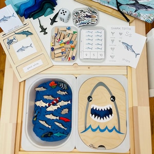 Flisat Shark Board, Sensory Bin Insert, Trofast Insert, Trofast Table Insert, Flisat Table Insert, Flisat Shark Mouth Board