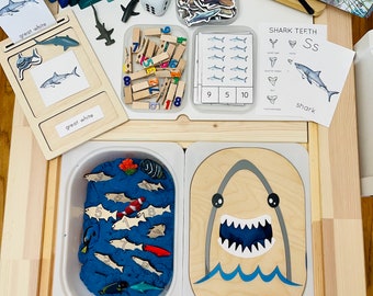 Flisat Shark Board, Sensory Bin Insert, Trofast Insert, Trofast Table Insert, Flisat Table Insert, Flisat Shark Mouth Board