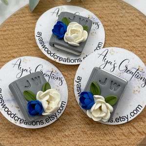 JW Bible Pin Polymer Clay, JW Pioneer Gift, Jw Pin Biblia