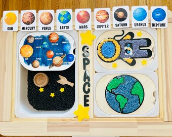 Flisat Solar System Board, Sensory Bin Insert, Trofast Insert, Trofast Table Insert, Flisat Table Insert, Flisat Planets Board