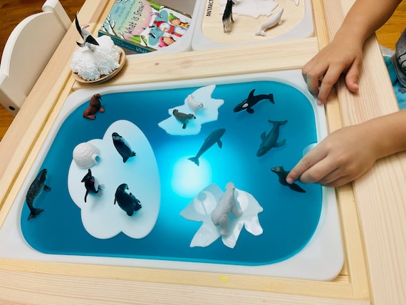 la-belle-vie Light Table for Kids | Light Table Manipulatives | Preschool  Light Table | Sand Painting Light Box | Light Table for Kids Sensory |  Light