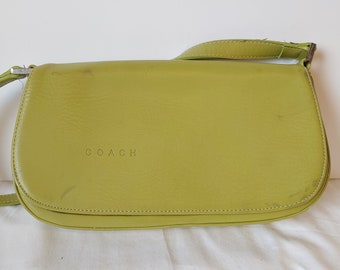 lime green coach purse