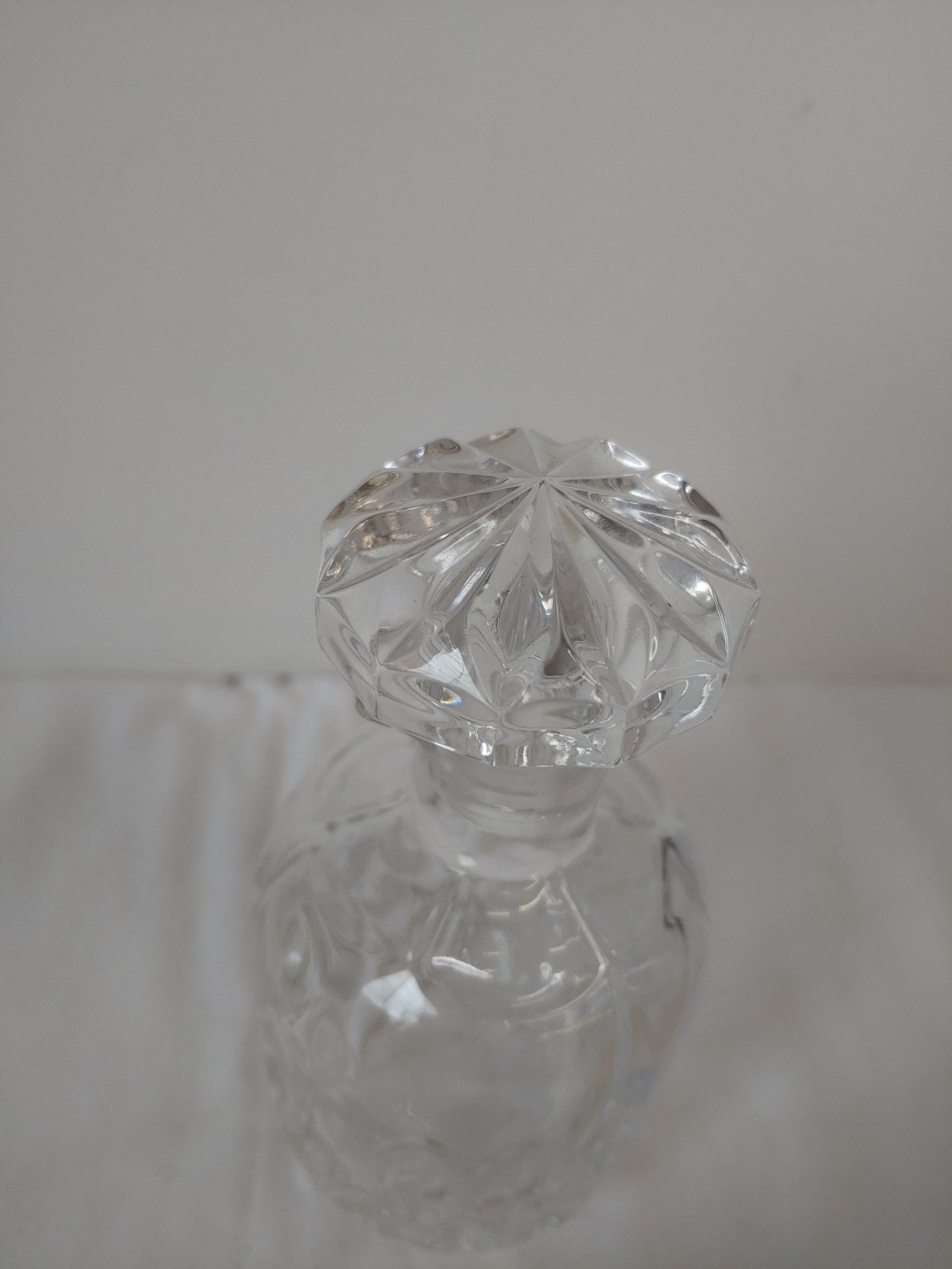 Vintage Lead Crystal Bottle W/ Stopper & Double Pour Spouts Etsy