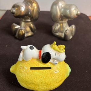 Vintage Snoopy Bank - Etsy