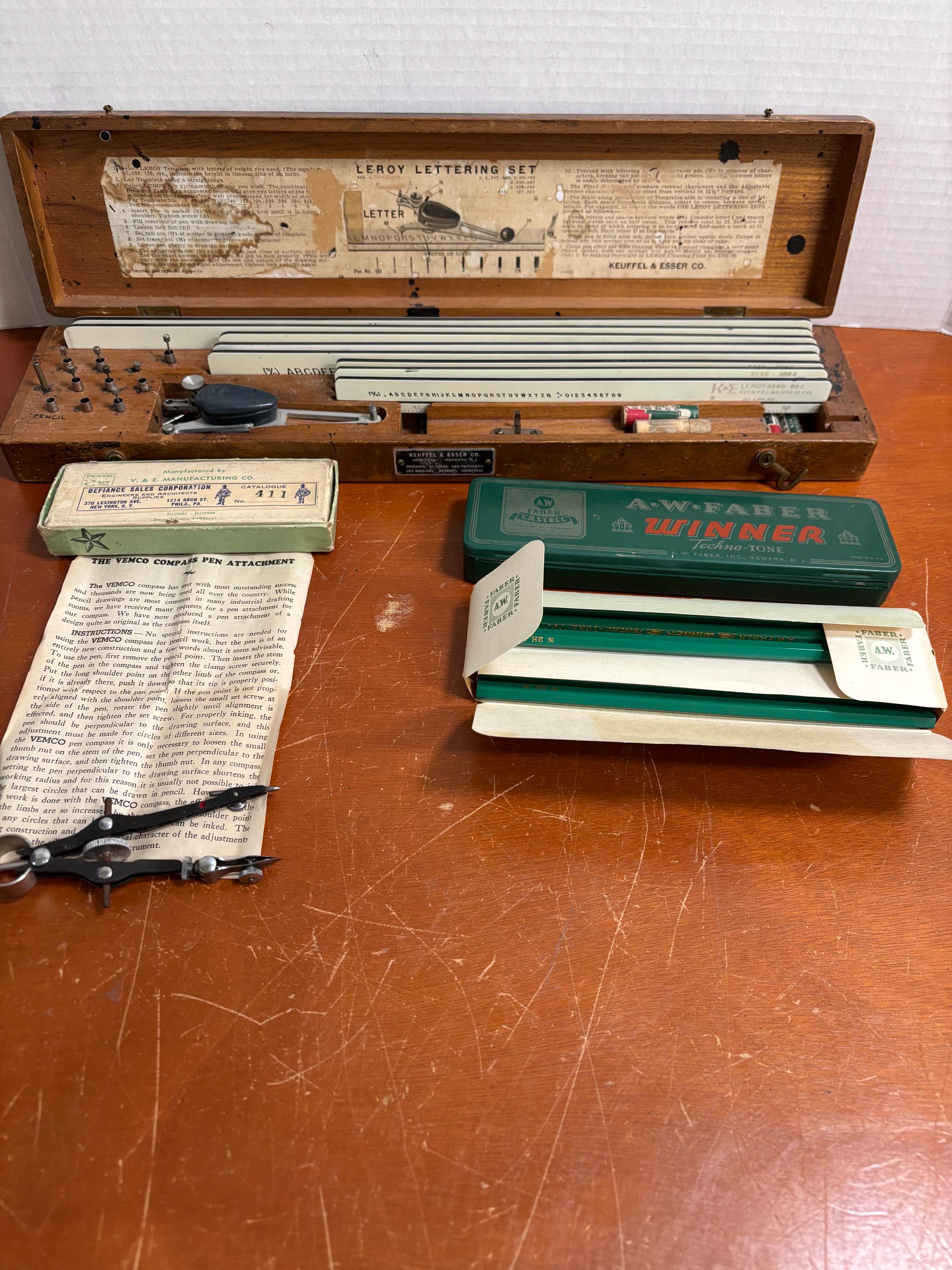 Vintage Keuffel and Esser Drafting Set - Etsy
