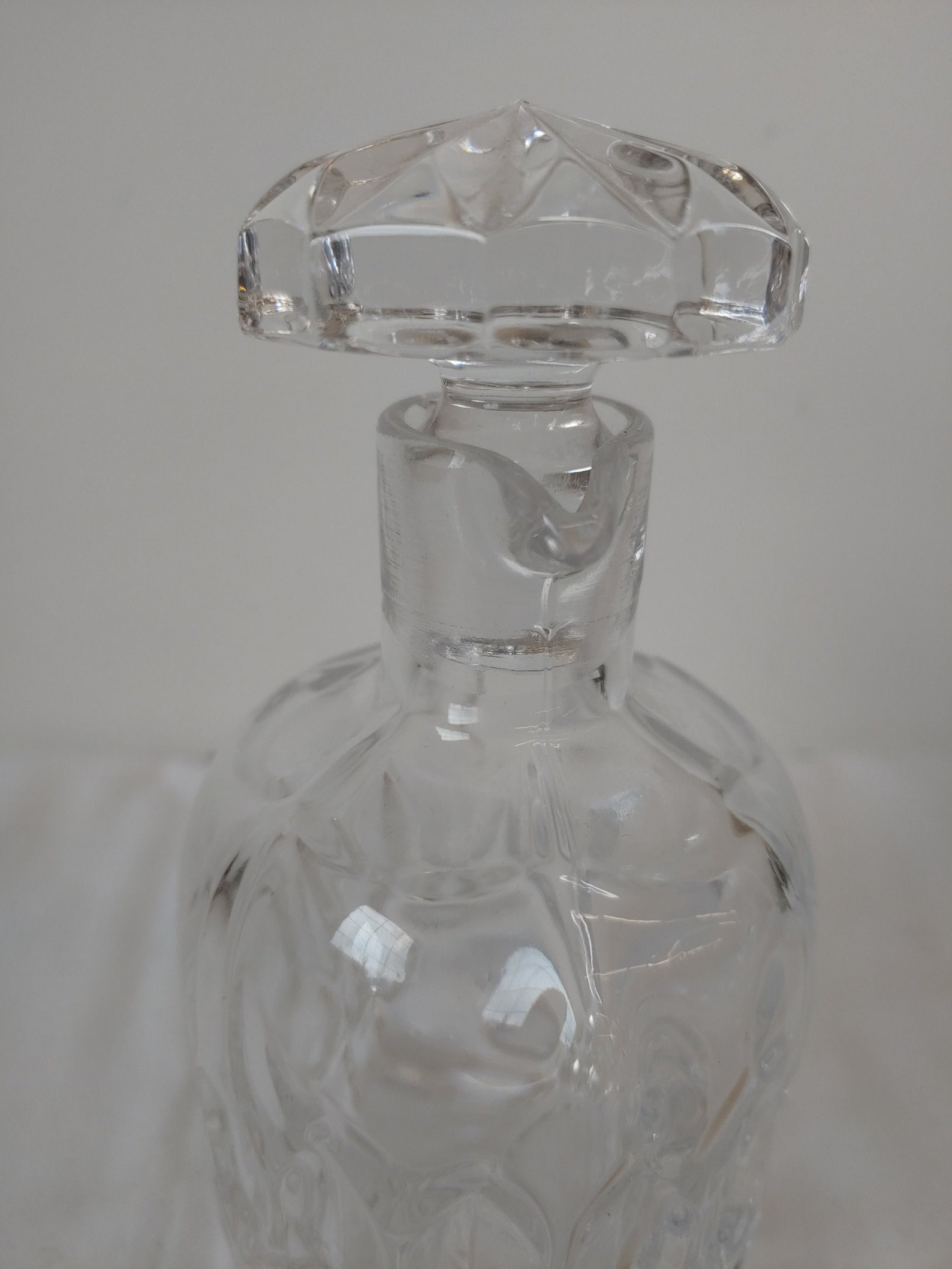 Vintage Lead Crystal Bottle W/ Stopper & Double Pour Spouts Etsy