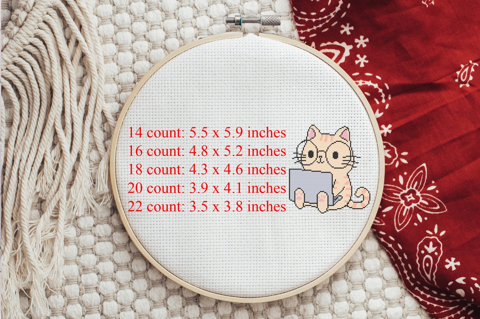 Set of 5 Cats Cross Stitch Templates in PDF Format Cross Etsy