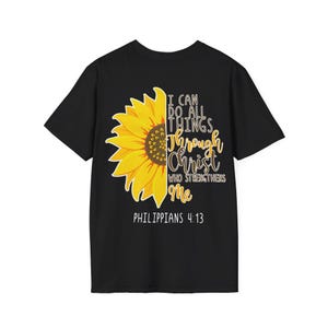 I Can Do All Things Through Christ Who Strengthens Me T-Shirt - Inspirational Christian Graphic Tee - Faith-Based Apparel - Philippians 4:13