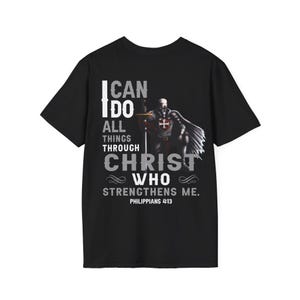 I Can Do All Things Through Christ Who Strengthens Me T-Shirt - Inspirational Christian Graphic Tee - Faith-Based Apparel - Philippians 4:13