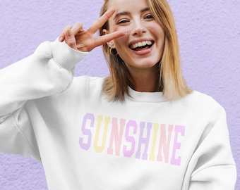 Sweatshirt Soleil Bonjour Sunshine Sun Crewneck Sweatshirt tendance Sweatshirt Comfy Sweatshirt Positif Sentiments Sweatshirt Mignon Crewnecks