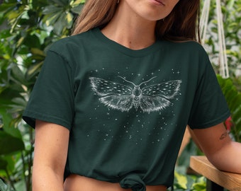 Celestial Moth Tshirt Folkore Shirt Spiritual Shirt Cottagecore Clothing Fairycore Witchy Clothing Goblincore Indie Clothes Insect Shirt