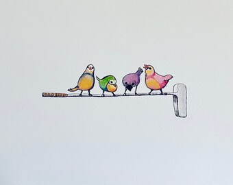 Birds on a Putter Print