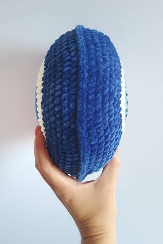 Evil Eye Crochet Pillow Nazar Knit Pillow Round Crochet Pillow