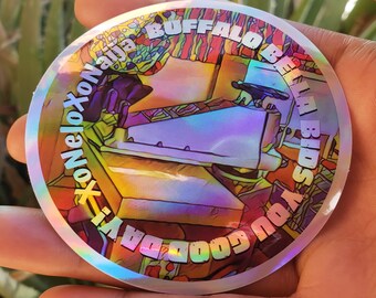 Buffalo Bella Holographic Stickers for Roller Skaters