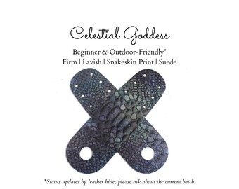 NEW!!! Celestial Goddess Toe-tilla Strips, Genuine Suede (Snakeskin Print)